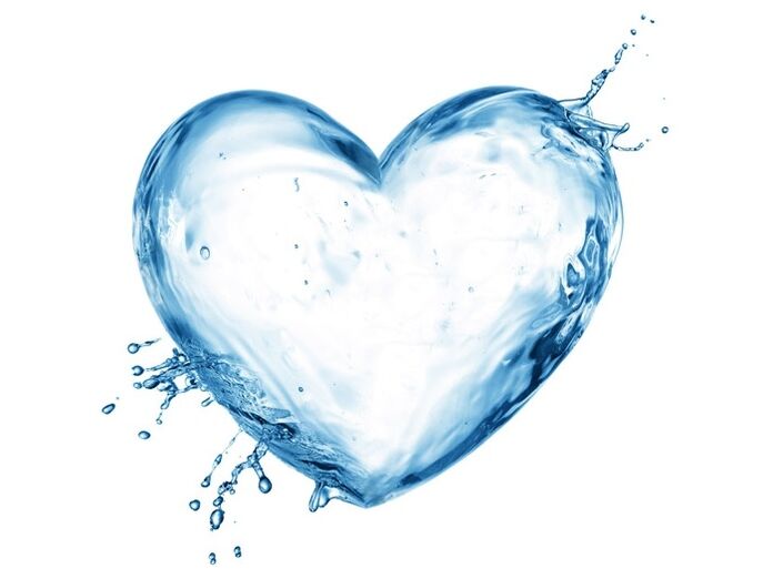 Het hart is van het water